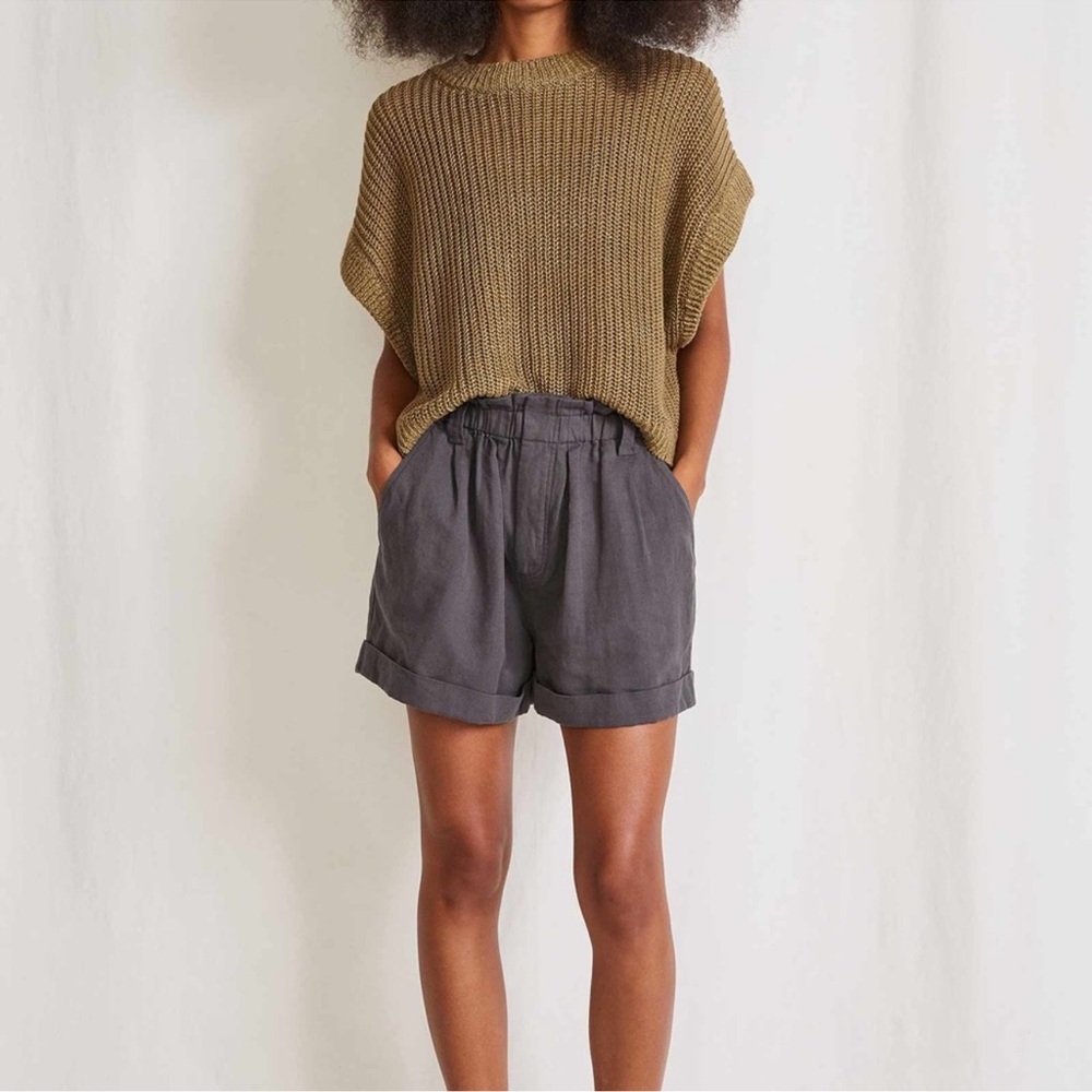 Apiece apart paperbag waist shorts.